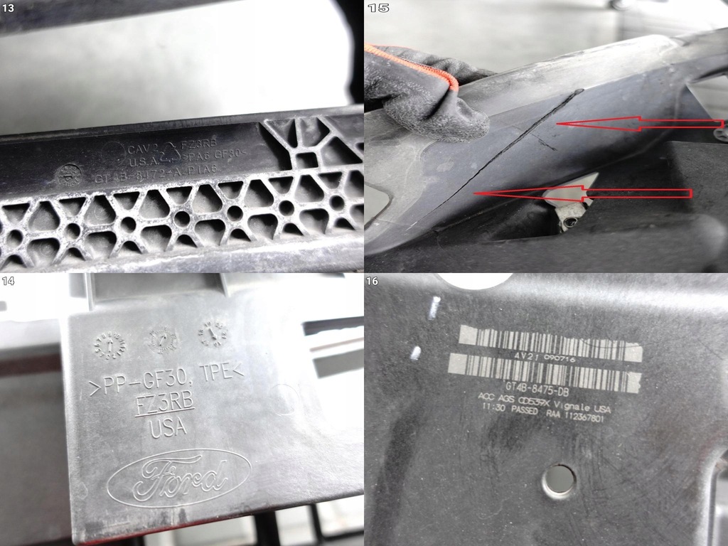 фото №11, Ford edge ii 2 15-19 жалюзи шторка впуск воздуховод воздуха усилитель