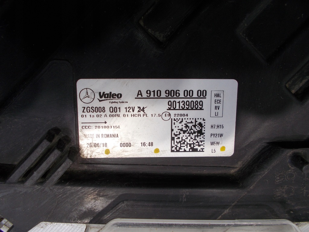 фото №12, Mercedes sprinter 907 910 18-24 лампа передняя левая org !