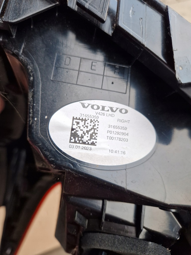 фото №11, Volvo xc60 ii лампа правая задняя задняя led 31655359