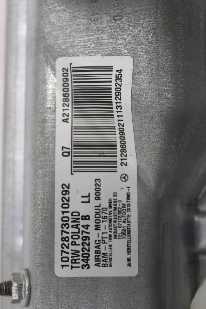 фото №15, Mercedes cls w218 подушка воздушная коленная водителя a2128600902 eu