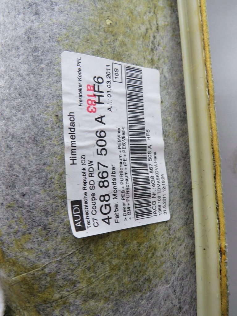 фото №5, Потолок люк cała audi a7 4g 4g8867506a