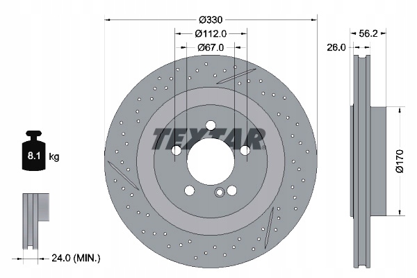 фото №1, Textar 92151605 диск гальмівна