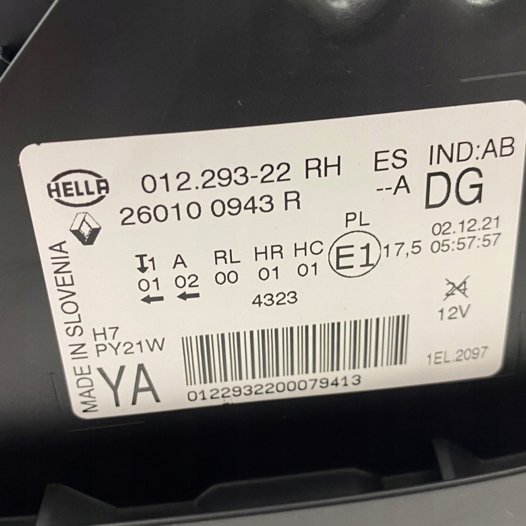 фото №16, Nowa оригінальний номер лампа правий перед renault scenic iv 260100943r