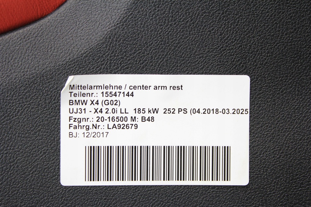 фото №6, Тунель середній підлокітник tacorarot bmw g02 x4