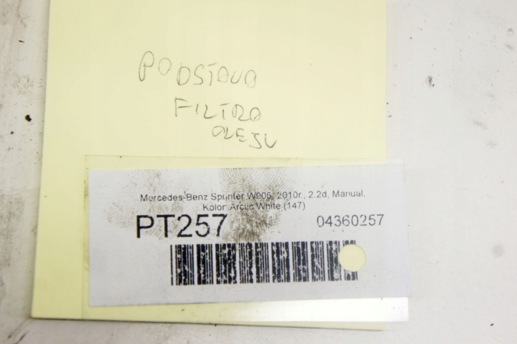 Pt257 mercedes sprinter w906 основание кронштейн фильтра масла в Украине