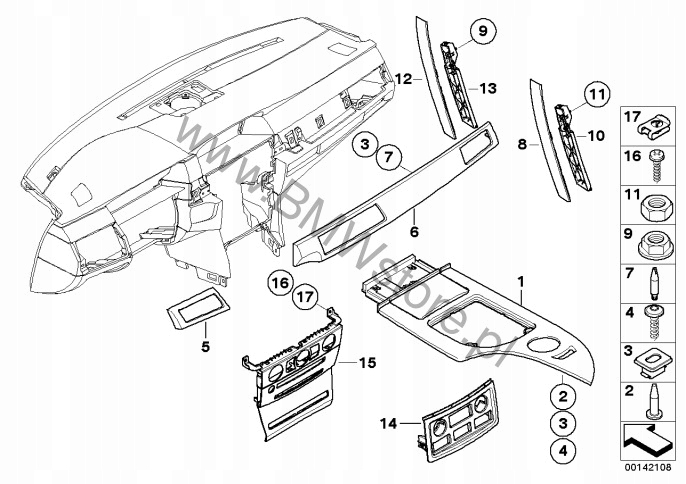 фото №14, Bmw 5 e60 e61 молдинг декоративная dekor левый обдув панели topola braun 7063137