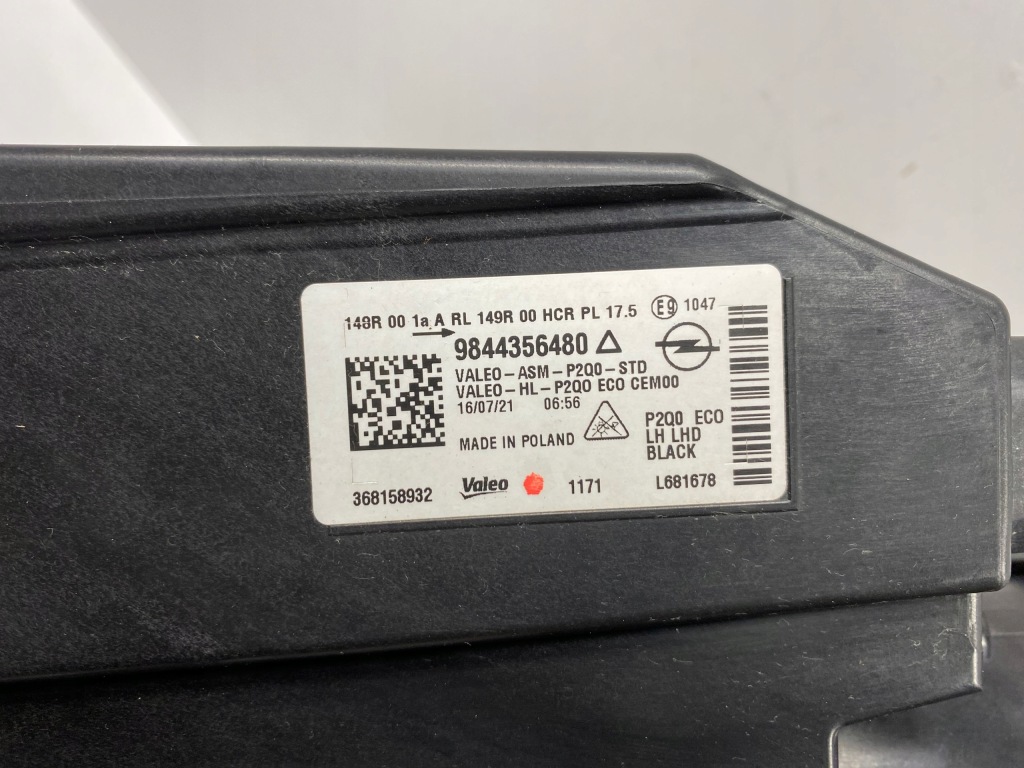 фото №13, Лампа левая передняя перед full led opel mokka ii b 2020-