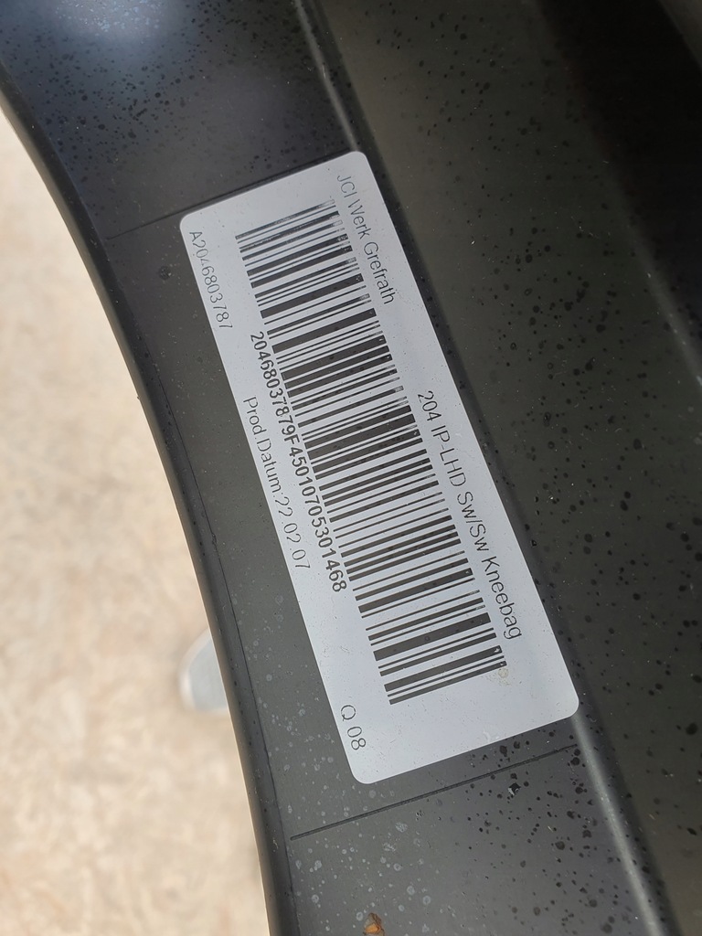 фото №10, Mercedes w204 консоль приборная панель + подушка пассажира