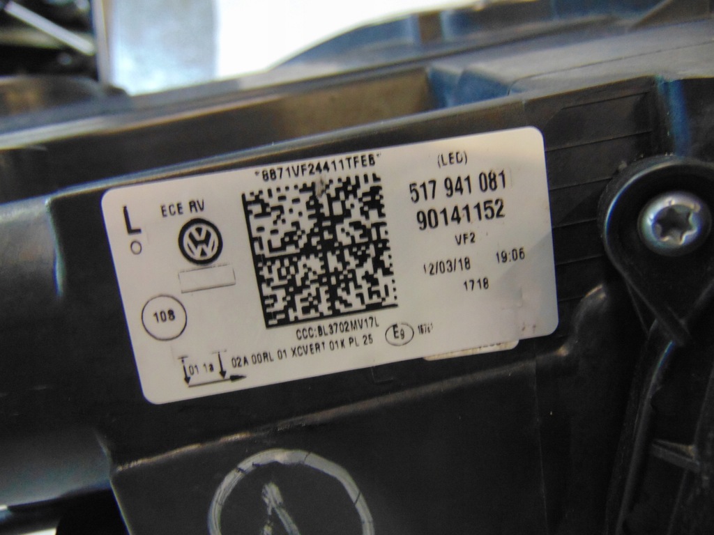 фото №10, Лампа левая перед full led vw golf sportsvan 517941081