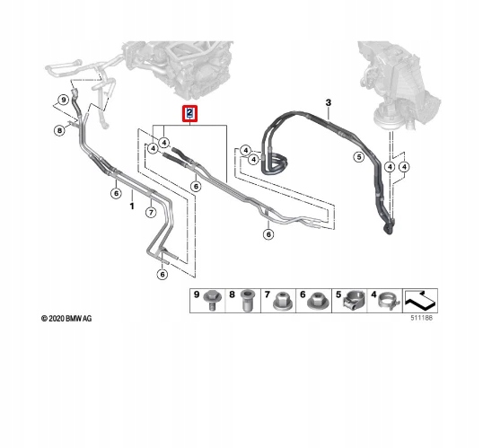 фото №10, Bmw x7 g07 пабтрубок  жидкость охлаждающий pod пол 64216821663 6821663