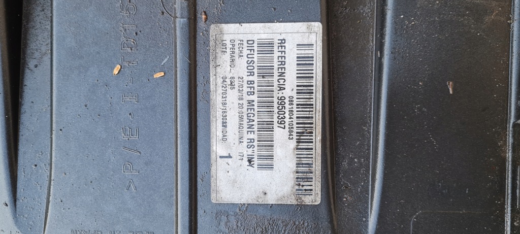 фото №9, Бампер спойлер renault megane iv rs дифузор задня