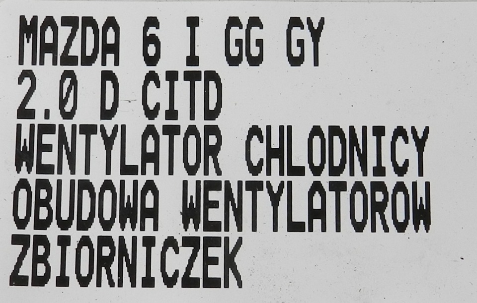 фото №7, Mazda 6 i gg/gy 2.0 citd вентилятор корпус бачок