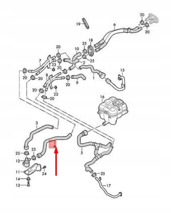 фото №1, Audi q7 4m двигун охолоджуюча рідина шланг 4m0819372dd