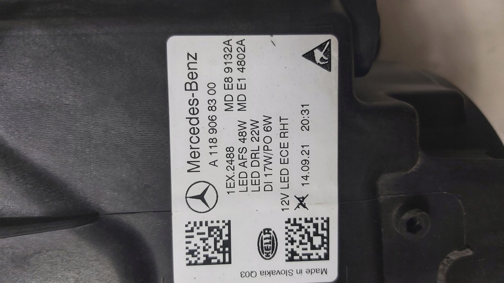 фото №9, Лампа левая перед mercedes cla a118 performance led a1189068300