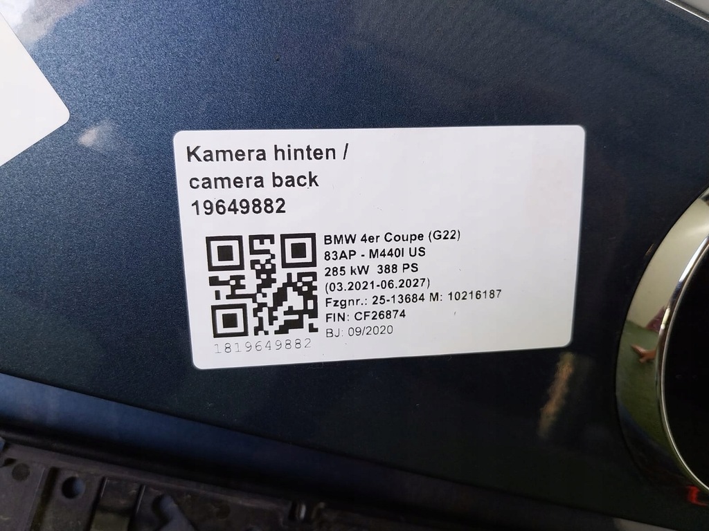 фото №6, Крышка багажника задняя багажника bmw 4 g22 камера карбон спойлер m440i c4f ideał