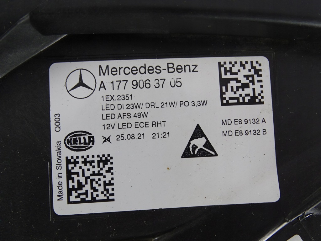 Фара перед передня ліва mercedes a-klasa w177 Зі Шроту