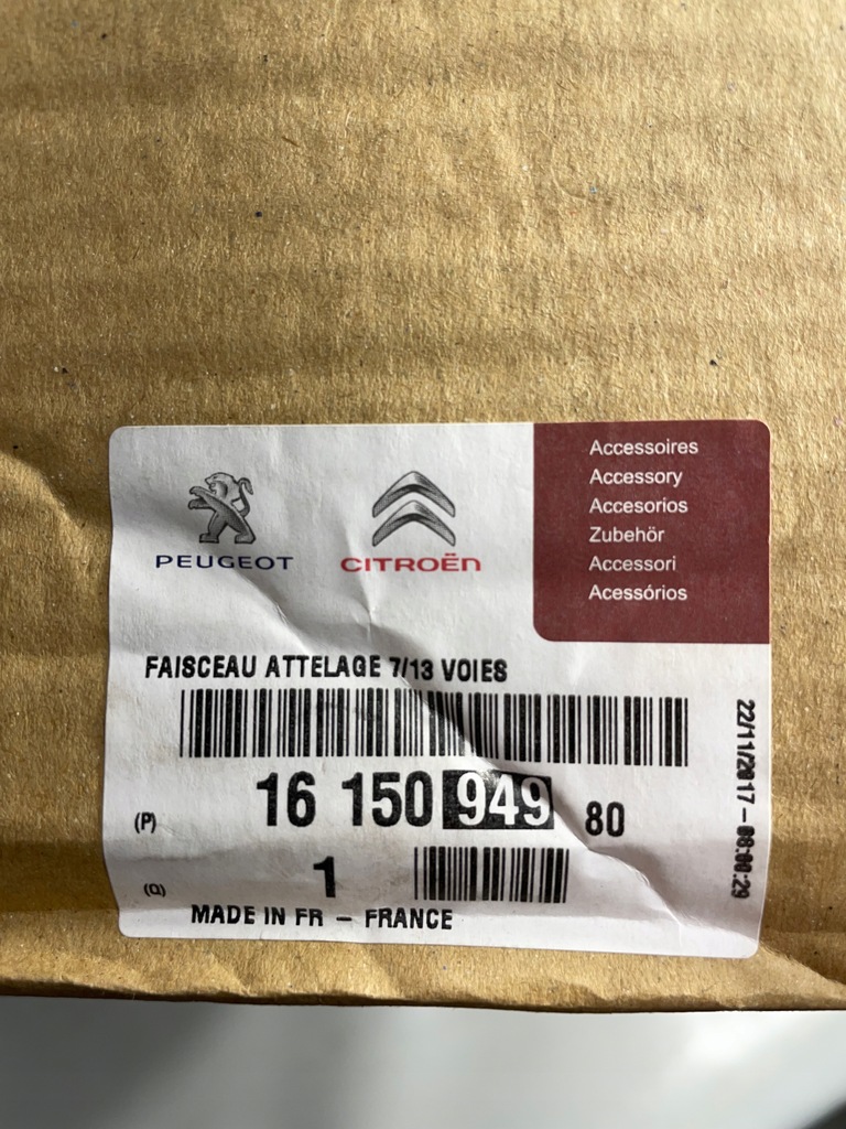 фото №8, Джгут фаркоп буксирувальний 1615094980 citroen jumper iii оригінал nowa