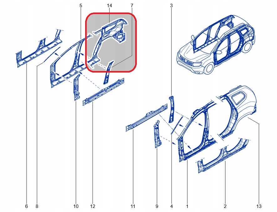 фото №7, Крила задній обшивка bok nadwodzia правий dacia duster 2 2017- nowe оригінальний номер