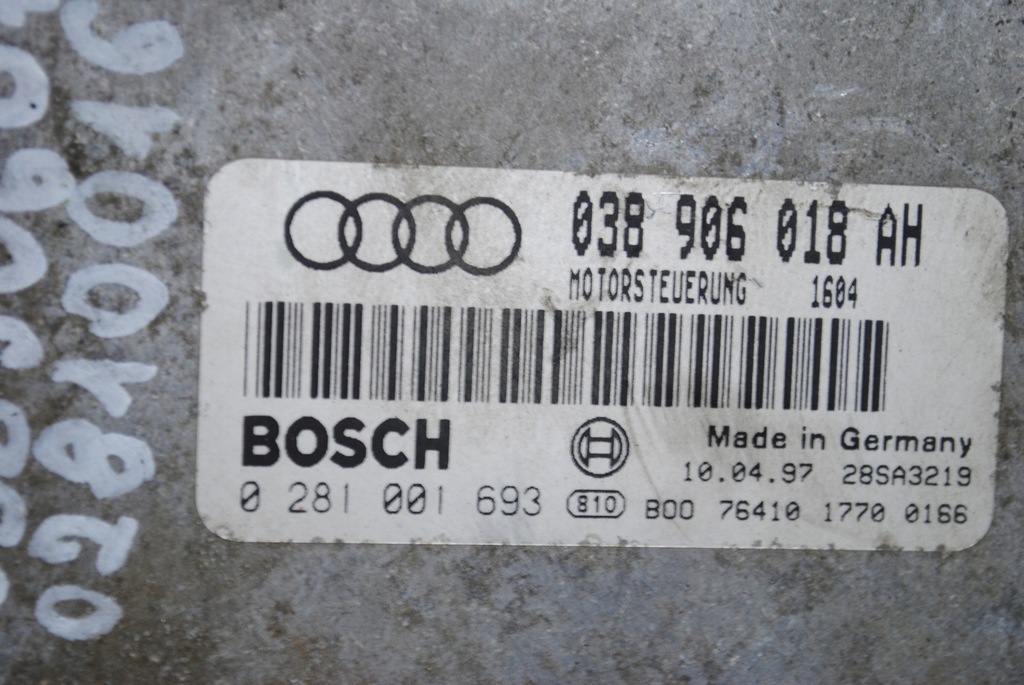 фото №7, Бортовой компьютер блок управления двигателя audi a3 8l 038906018ah 0281001693
