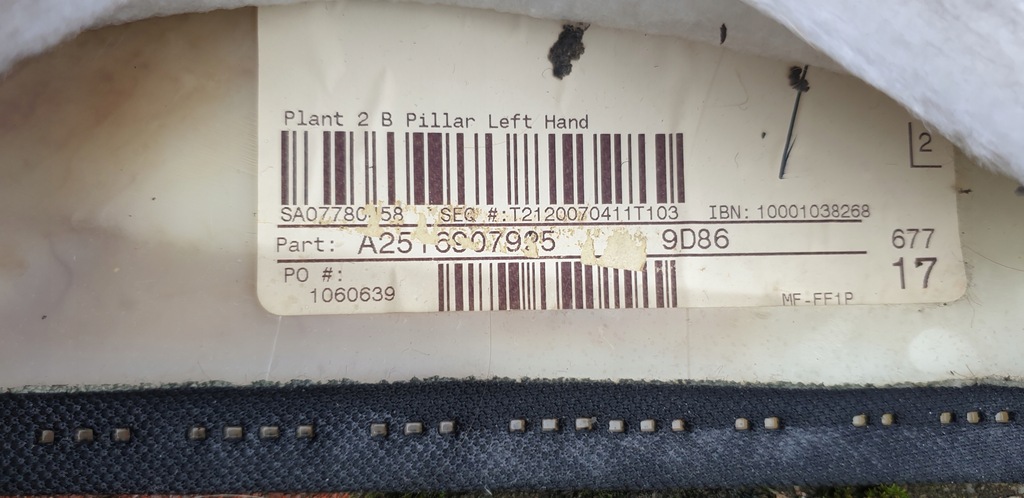 фото №12, Защита стойка обшивка правое левая mercedes r w251