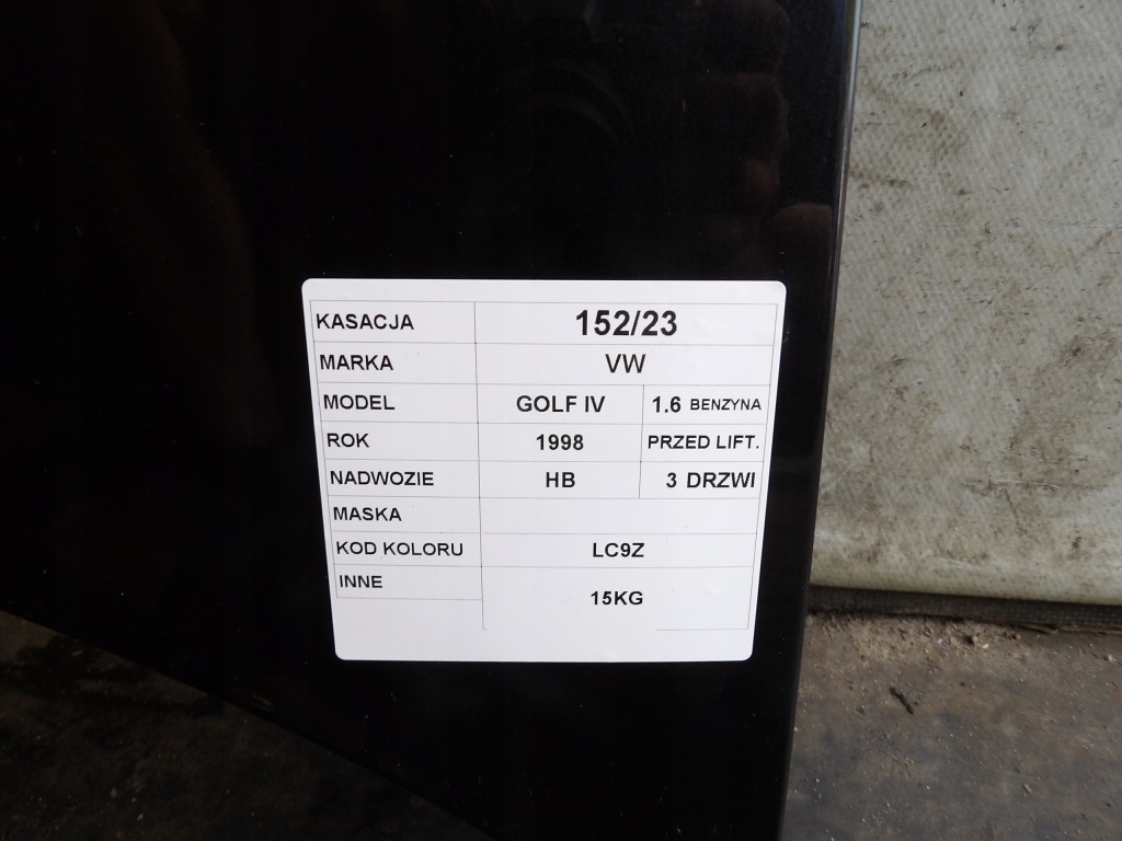 Капот vw golf iv 1.6b lc9z Киев