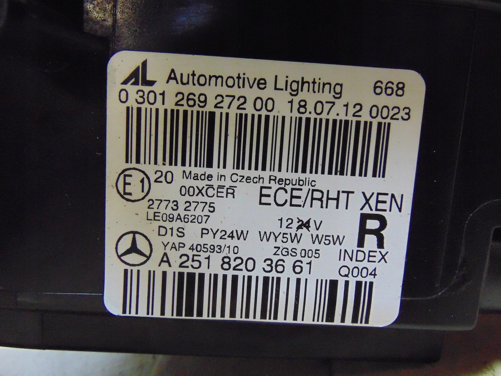 фото №16, Лампа права перед mercedes w251 lift r klas europa