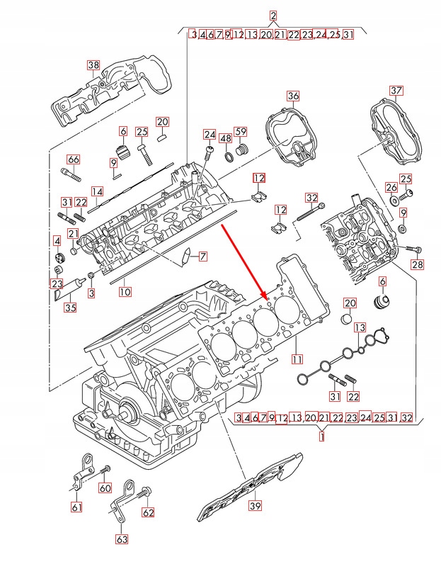 фото №7, New audi rs5 8t left цилиндр head gasket 079103383br 4.2 бензин original