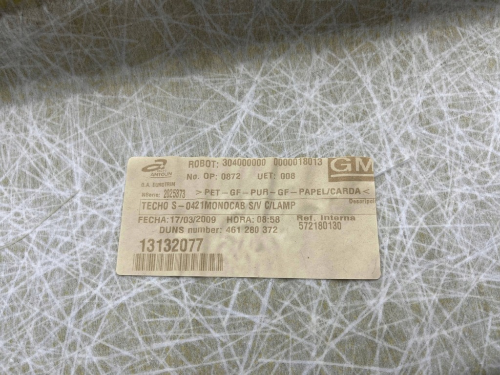 фото №13, Потолок opel meriva a 03-10r.