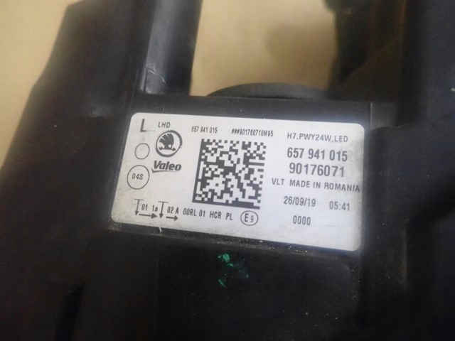 фото №5, Лампа левая фара левый skoda scala 657 led 19-