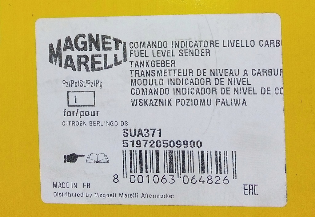 фото №5, Magneti marelli датчик уровня топлива berlingo