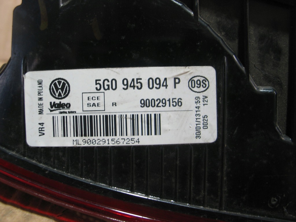 фото №8, Лампа задняя задняя w крышка vw golf 7 vii 5g0945094p