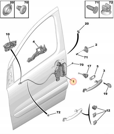 фото №11, Замок дверь jumpy iii левый перед 9135ar оригинал