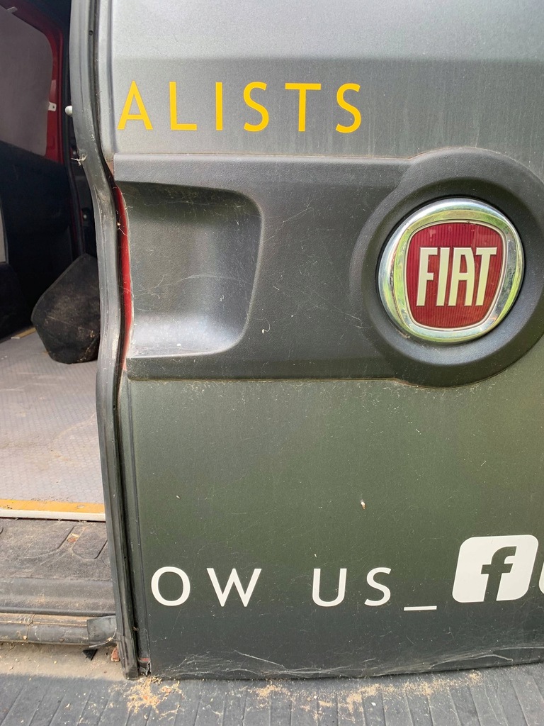 фото №6, Двері задня задні ліва fiat doblo ii combo d 168 червоні wwa