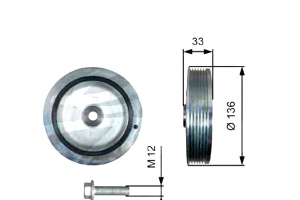 фото №2, Шків колінчастого вала колінчастого opel movano renault cli