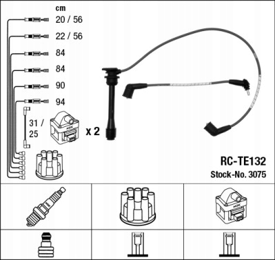 фото №1, Набір трубопровід запалювання ngk 3075