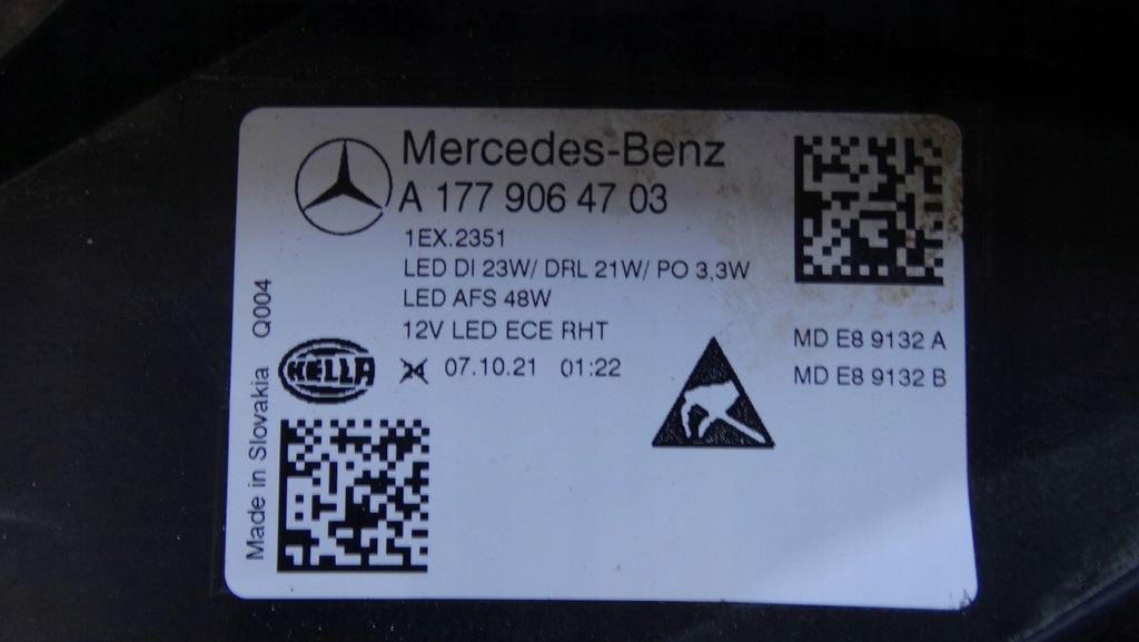 фото №11, Лампа левый перед a1779064703 mercedes a klasa w177 full led