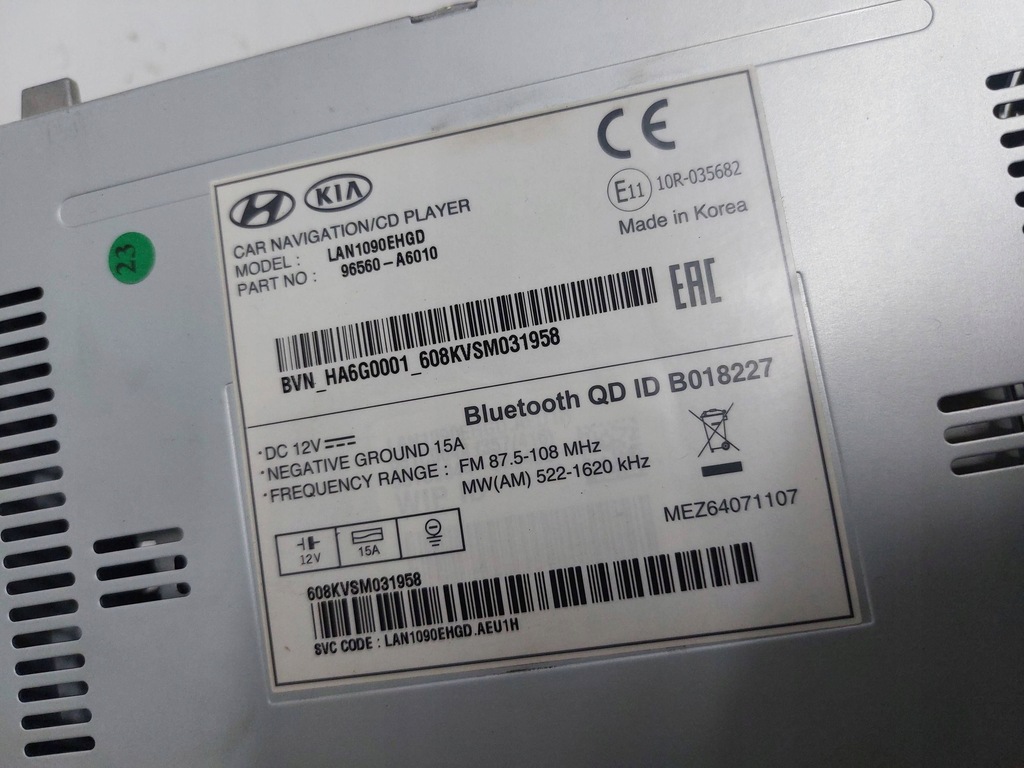 фото №7, Hyundai i30 ii радіо навігація navi bluetooth 96560-a6010