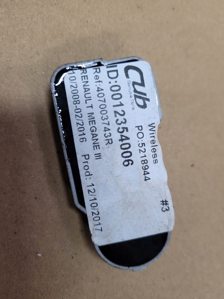 фото №2, Датчик тиску шин renault nissan 407003743r