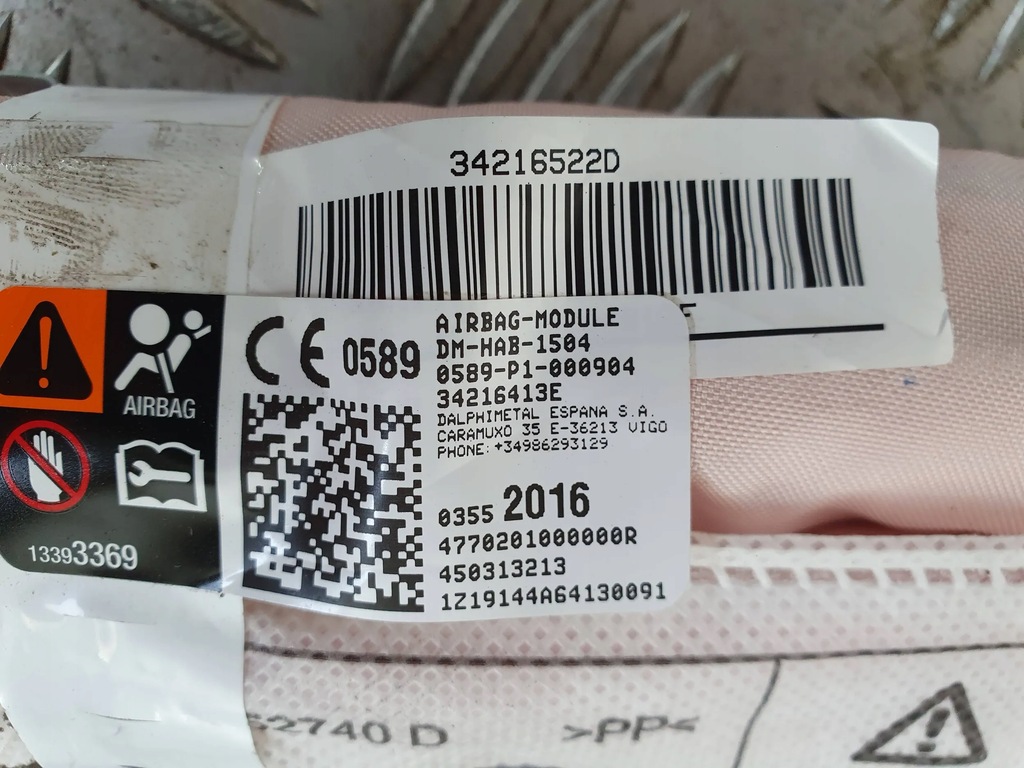 фото №7, Citroen c3 aircross 17-21 шторка безпеки подушка безпеки права