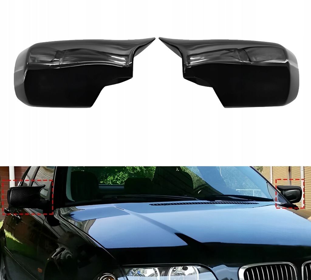 фото №14, Bmw e46 e39 sedan touring m look накладки na зеркало корпус зеркал