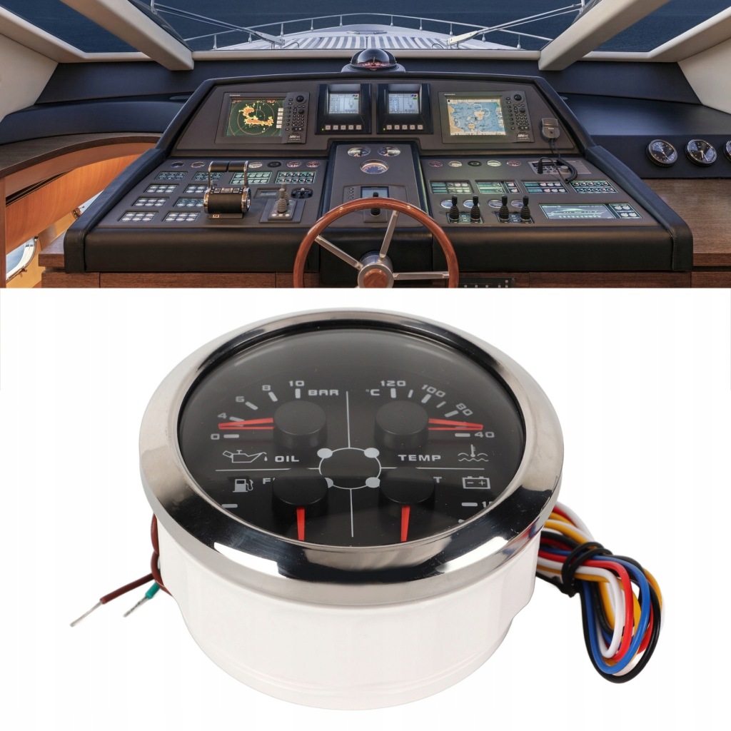 Багатофункціональний індикатор вимірювач 4w1 85mm 9-32 v Оригінал