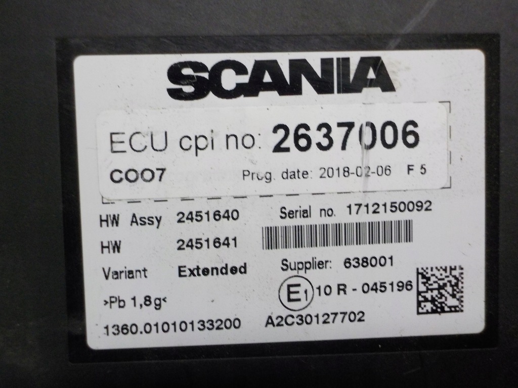фото №2, Scania r блок управления координатор coo7