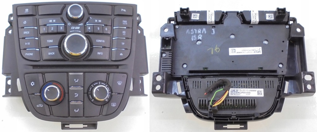 фото №1, Opel astra j 15 r панель управление радио eu