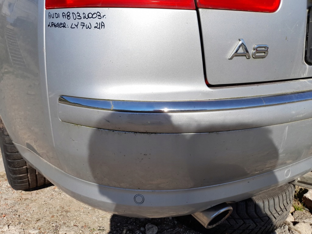 фото №11, Audi a8 d3 бампер задняя задний задний ly7w