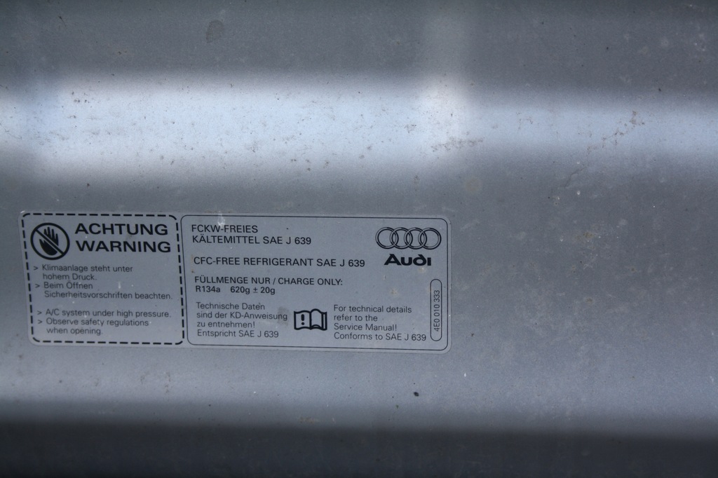 фото №11, Капот крышка двигателя audi a8 d3 4e0010333 серебристая