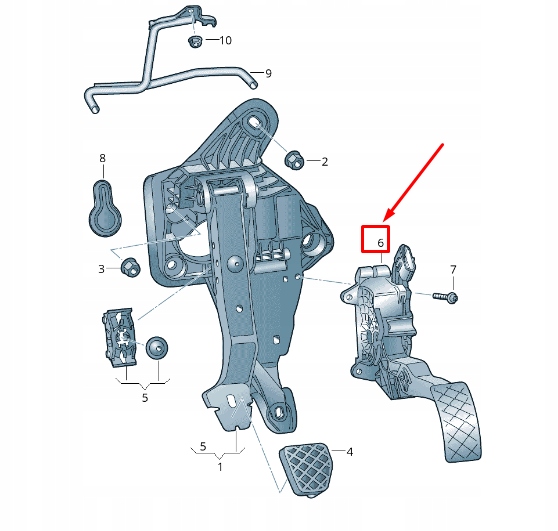 фото №3, Skoda rapid nh accelerator педаль rhd 6r2721503f