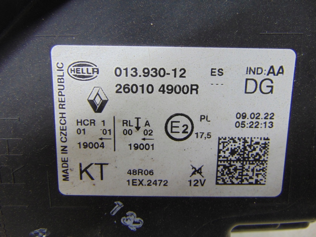 Renault captur 2 2 фара перед правий full led pure vision 260104900r Оригінал