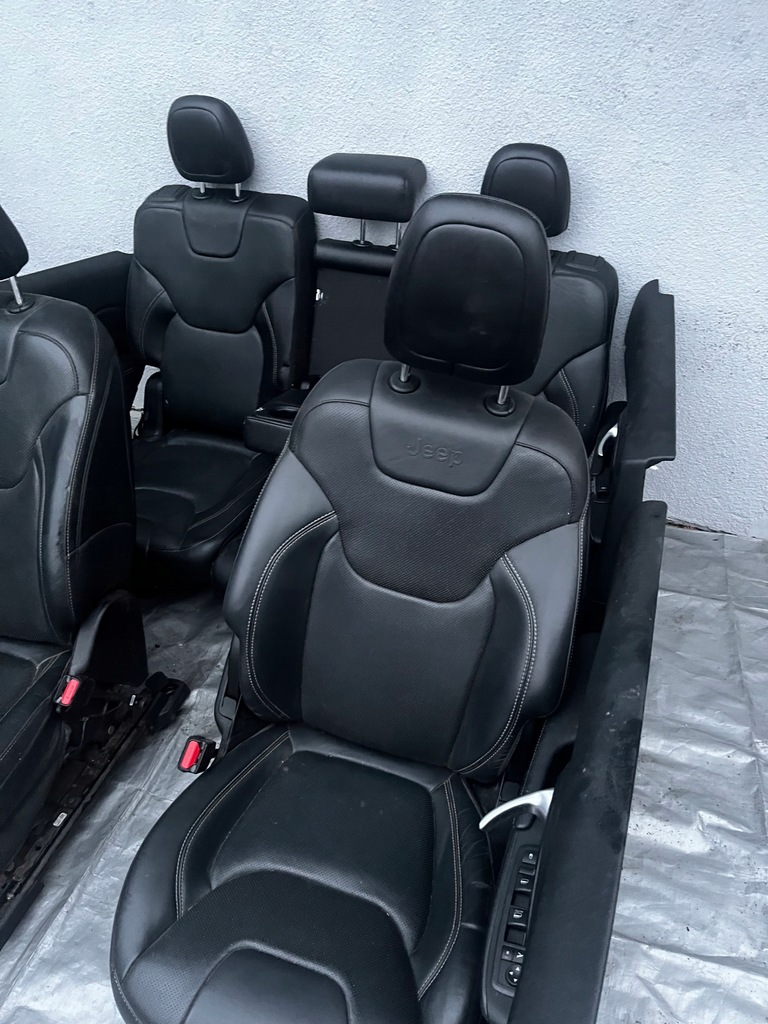 фото №6, Jeep cherokee kl сидіння заднє сидіння обшивки шкіра