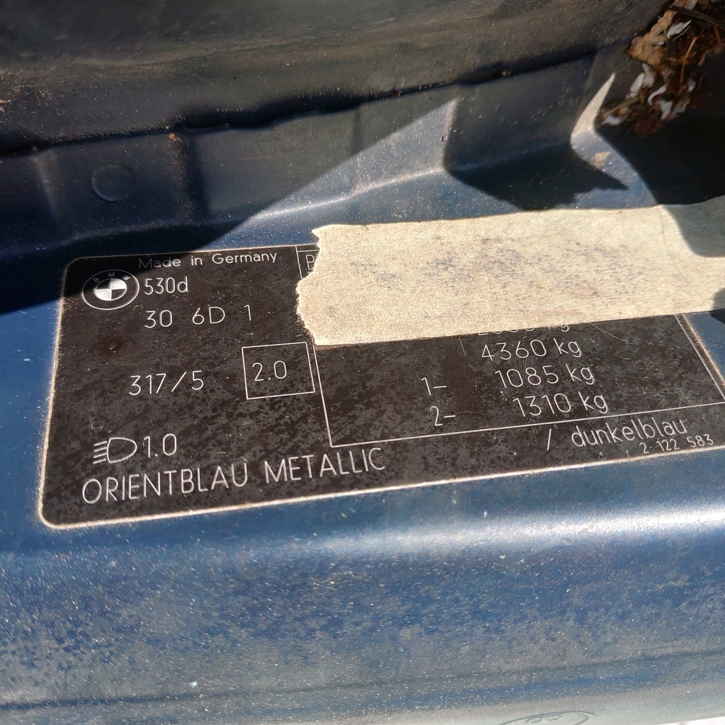 фото №6, Bmw e39 kombi двері задні ліва orientblau 317/5