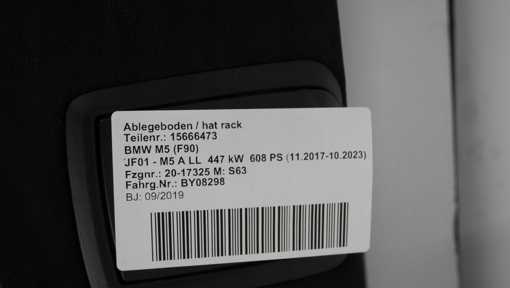 фото №6, Bmw m5 f90 alcantara harman kardon задняя полка